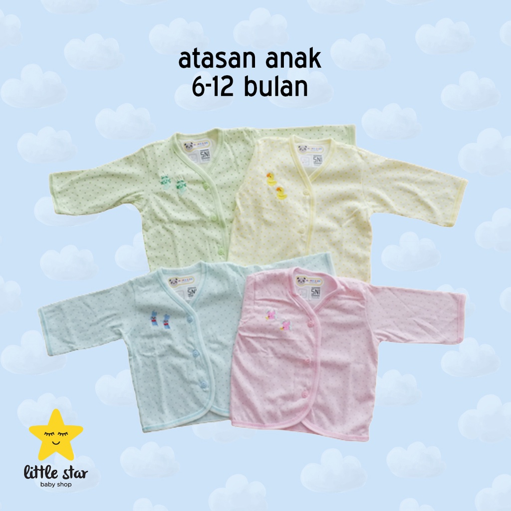 3 PCS - Mama Sien Atasan Kancing Anak Bayi Cewek Cowok