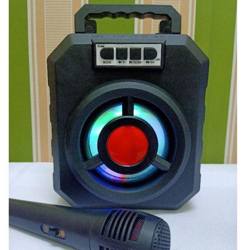 Speaker Bluetooth karaoke YD 669 free Microphone Speaker Termurah