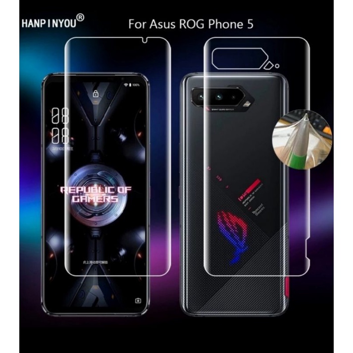 ASUS ROG 5 , 5 PRO , 5 ULTIMATE SCREEN PROTECTOR HYDROGEL CLEAR BENING