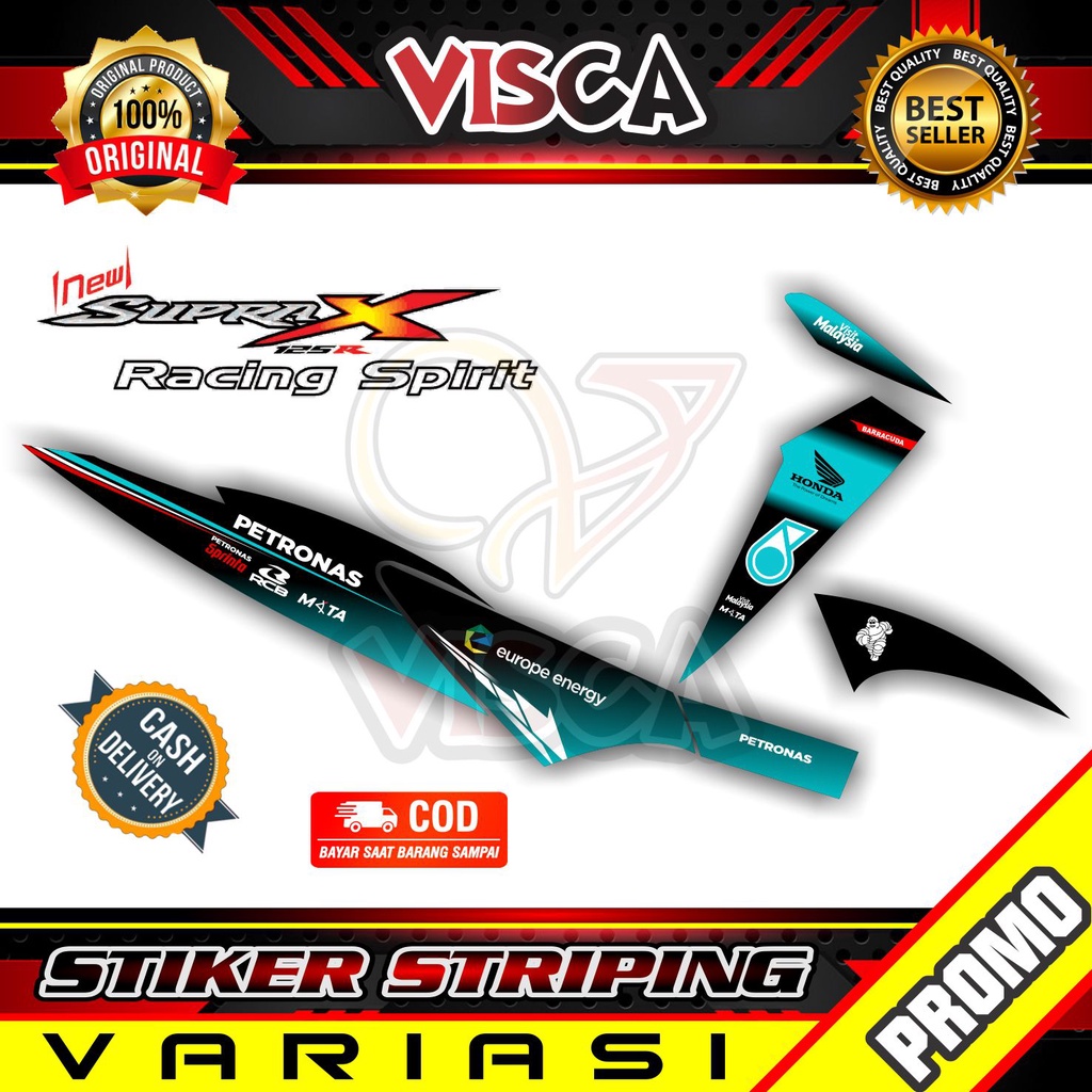 Striping Supra x 125R  -  Sticker Striping Variasi Lis Supra x 125R  - Striping Hologram Supra x 125
