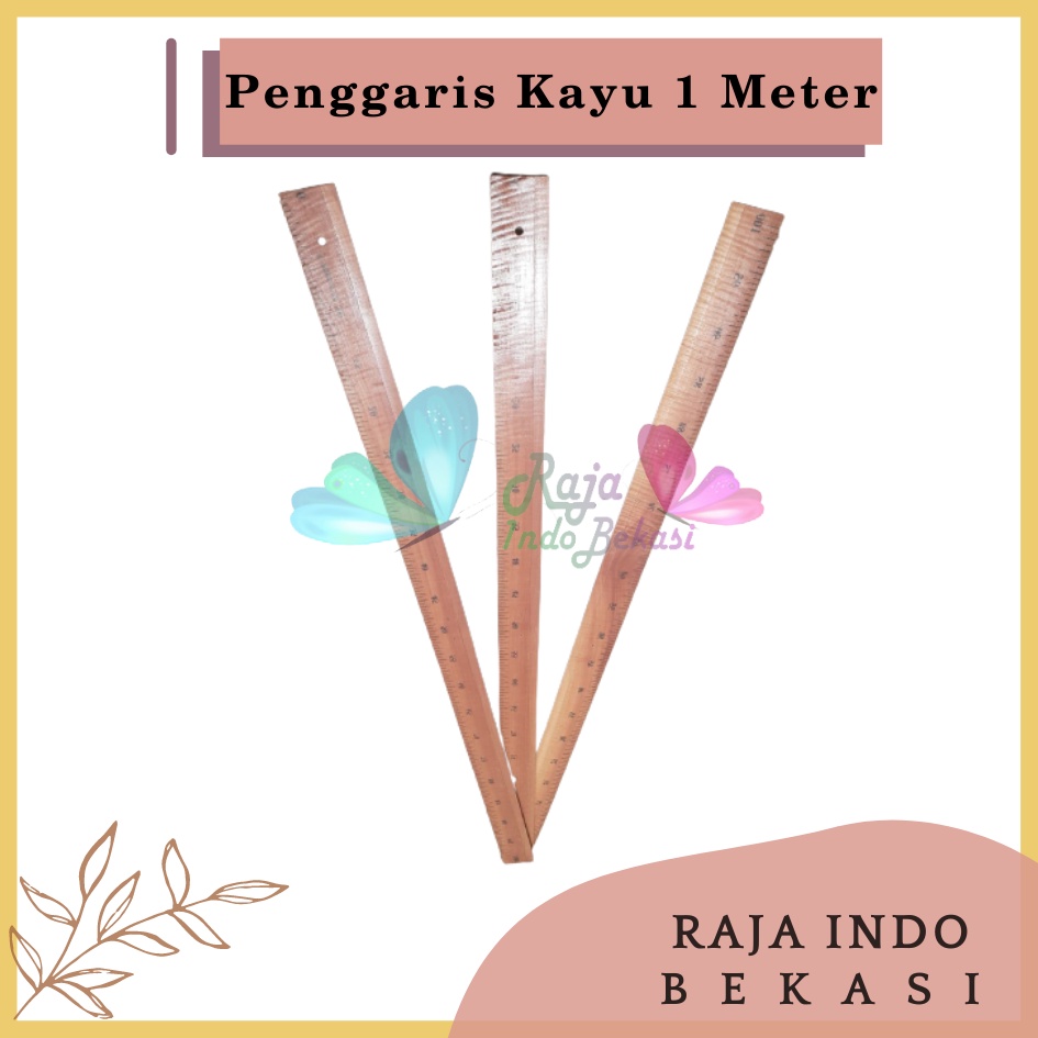 Penggaris Kayu 1 Meter Penggaris Mistar Tebal 1 Meter Penggaris Kayu Papan Tulis Panjang 100 Cm