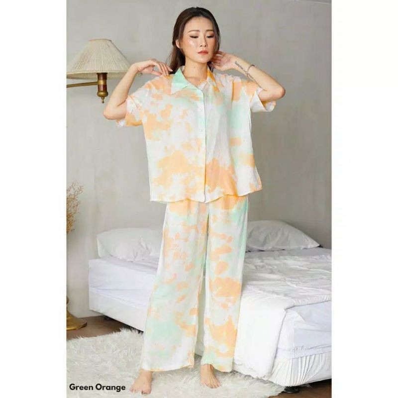 Set Tie Dye - Galaxy Shortsleeve Set / Baju Tidur /Daily Set-2