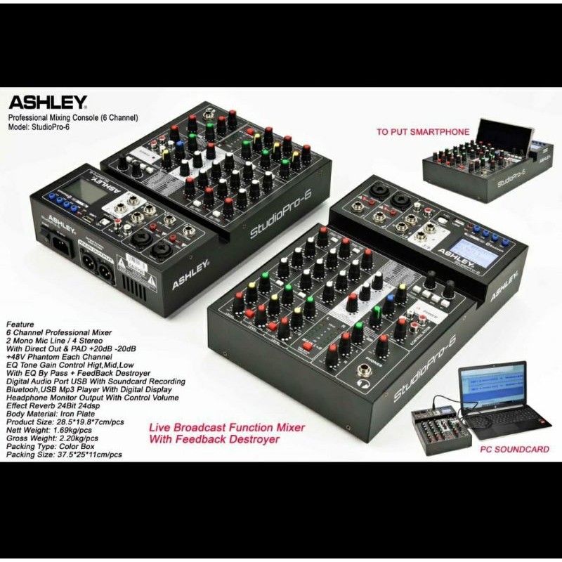 Mixer Audio Ashley StudioPro6/Studio Pro6 New Original