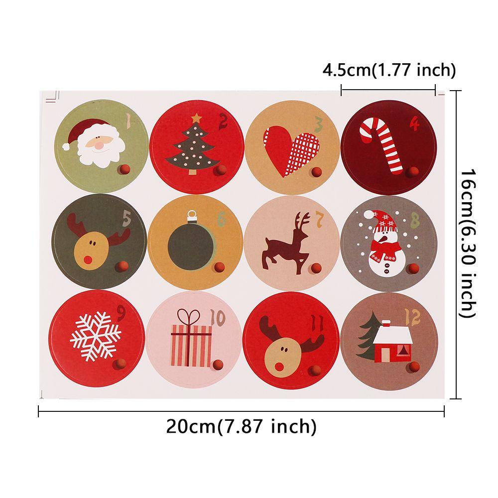 Solighter Christmas Paper Sticker Cookie Ornaments Candy Sealing Number Stiker