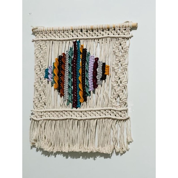 READY STOK) macrame hiasan dinding mix warna / macrame wall hanging (HD 003)