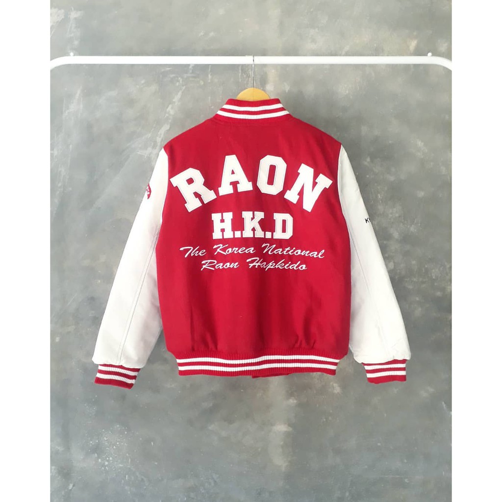 Varsity Leather Jacket | Raon K.H.D Varsity - Lengan Kulit