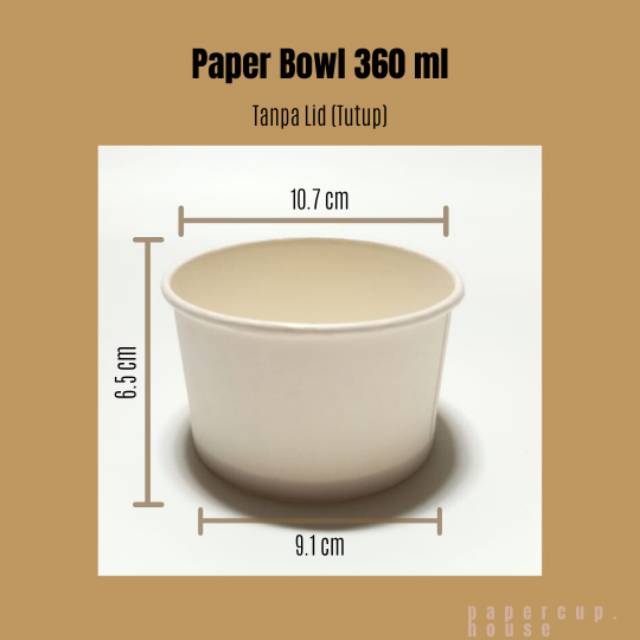 Paper Bowl / Cup Bowl / Mangkuk Kertas / Mangkok Kertas 360 ML