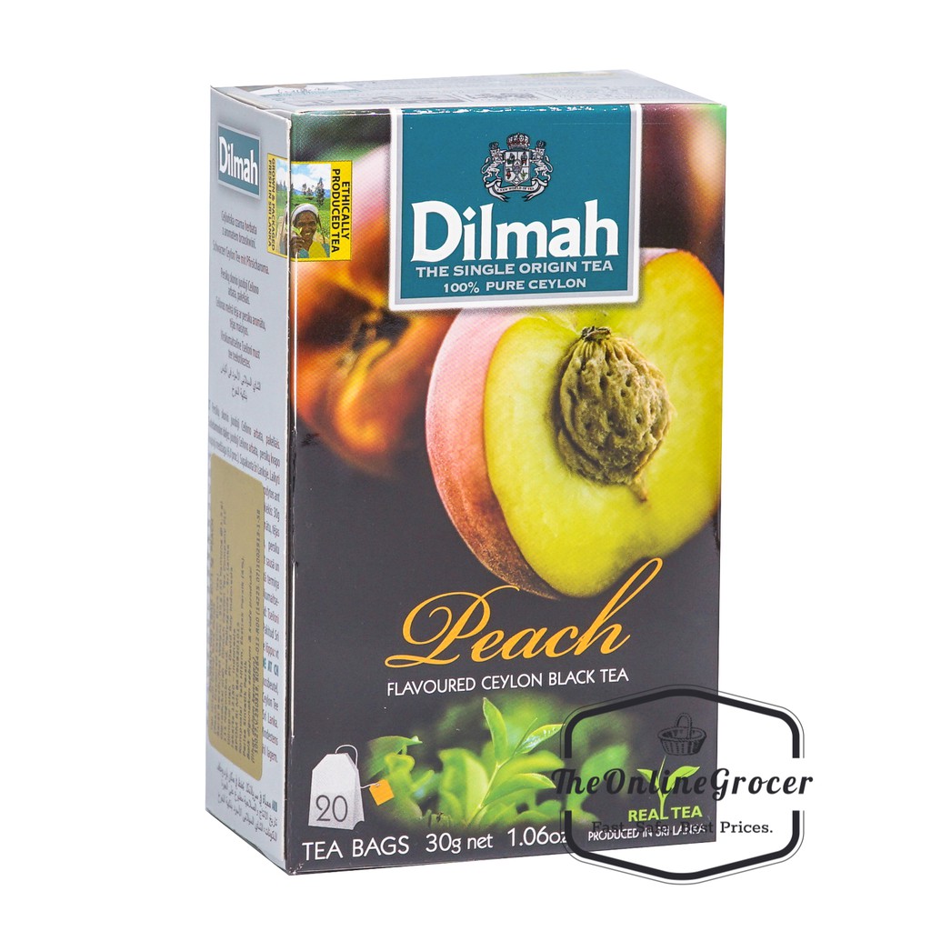 Dilmah Peach Tea 20s - Teh Celup No Envelope