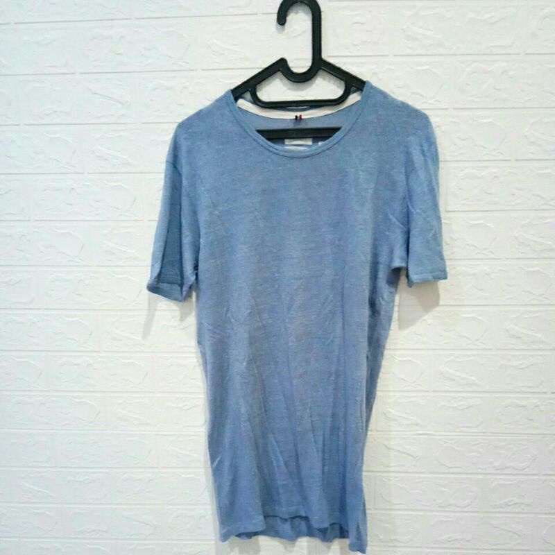 Kaos Polos Abu Biru.. Merk Zara Man.. Uk M.. PL Pribadi..