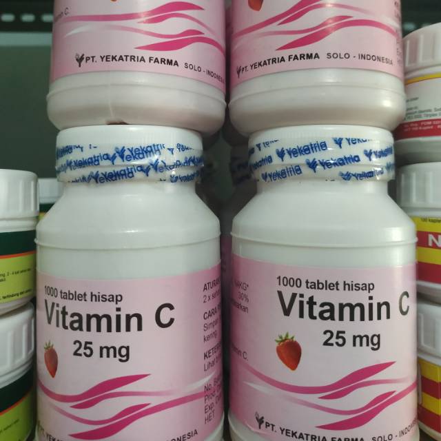 Vitamin C 25mg Pot Isi 1000 Tablet Shopee Indonesia