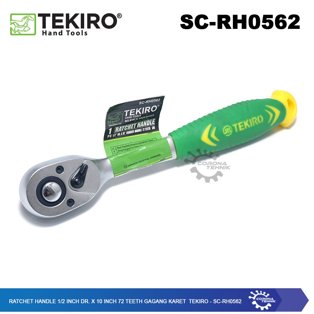 SC-RH0562 - Ratchet Handle 1/2 Inch DR x 10 Inch 72 Teeth Karet Tekiro