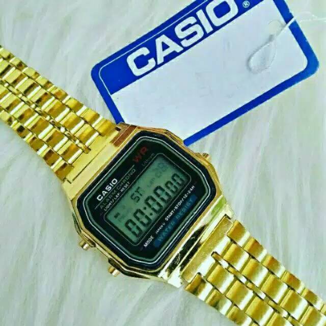 JAM TANGAN CASIO DIGITAL RANTAI GOLD