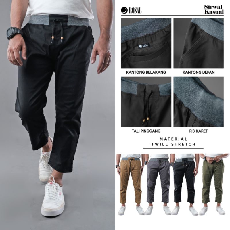 SIRWAL KASUAL ROSAL CELANA PANJANG CHINO PRIA DEWASA