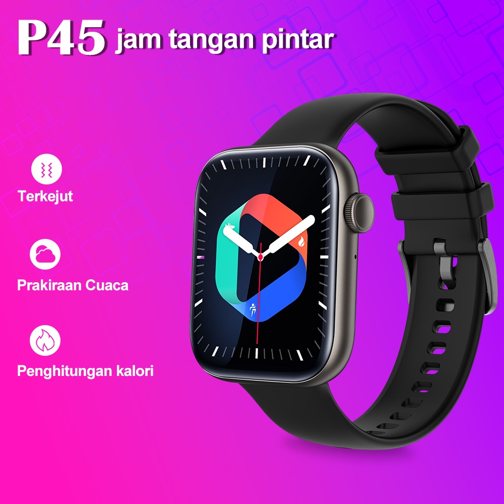 P45 2022 1.81 Inci Panggilan Bluetooth Jam Tangan Pintar Pria Mendukung 118 Olahraga Wanita Jam Tang