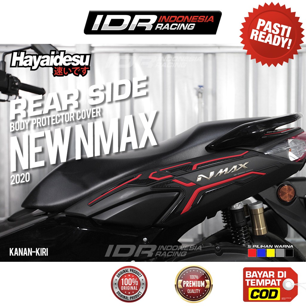 Hayaidesu Rear Side Cover New NMAX 2020 Kiri Kanan Body Protector Stiker 3D Yamaha