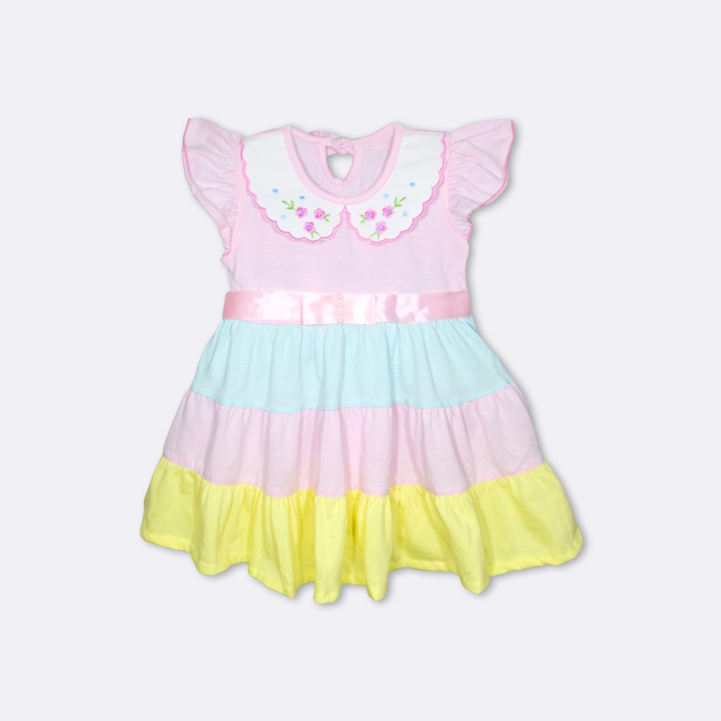 DRESS BAYI  EDENA 6 12 BLN Local  Brand  MOTIF MIX WARNA 