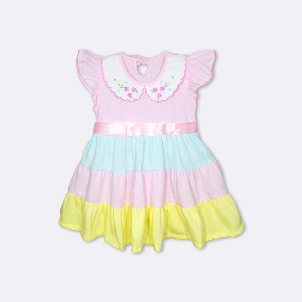 DRESS BAYI  EDENA 6 12 BLN Local  Brand  MOTIF MIX WARNA 