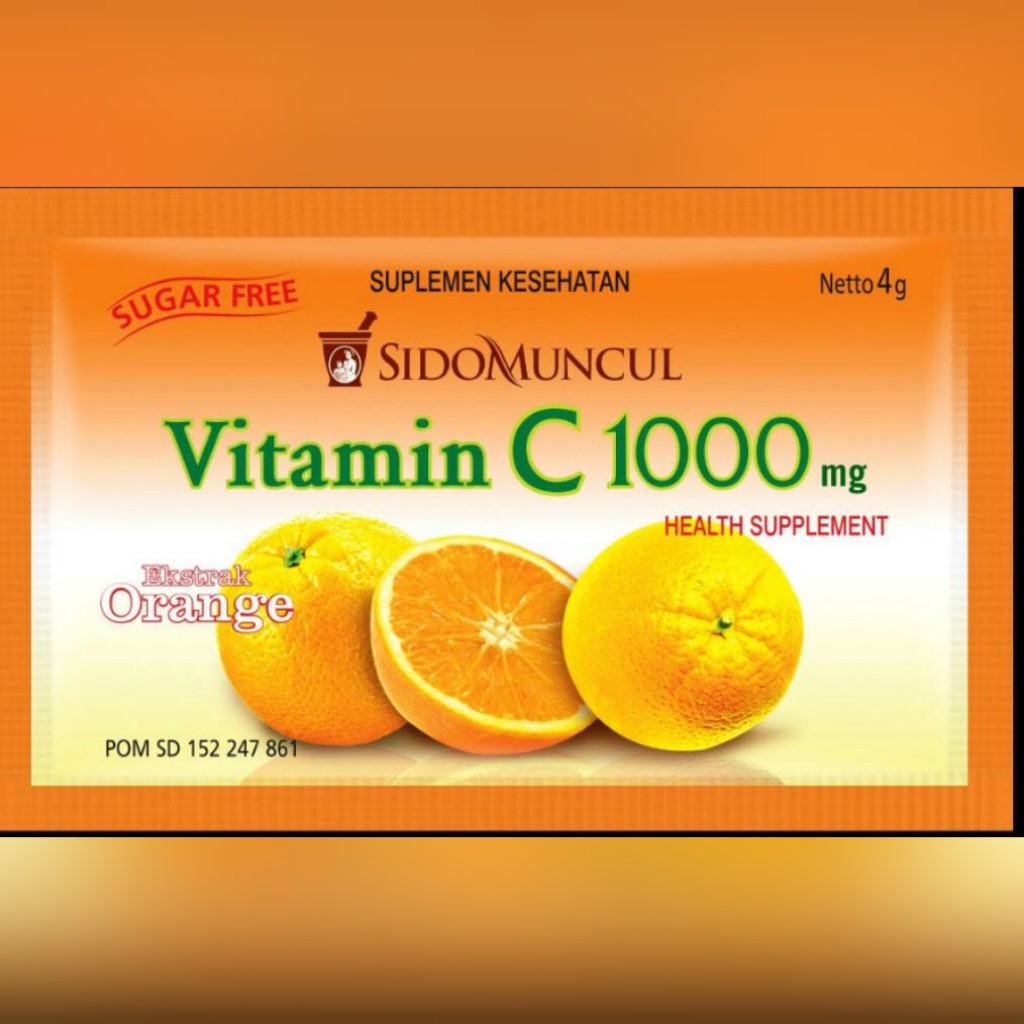 Official Store Vitamin C 1000 Mg Sweet Orange Sidomuncul Dus Isi 6 Sachet Vitamin C 1000mg Shopee Indonesia