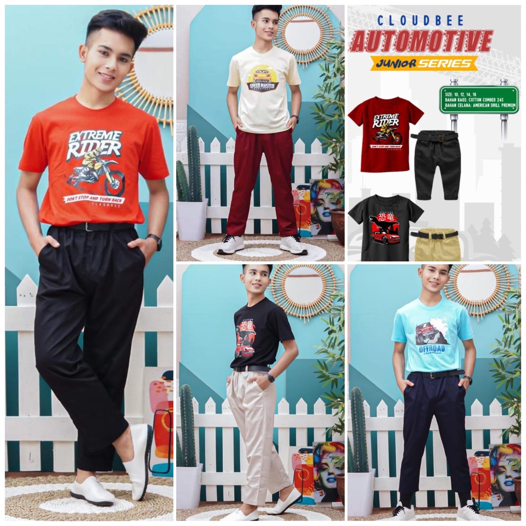Baju setelan anak remaja junior tanggung Laki-laki / T-shirt dan Cargo Pants anak remaja junior tang