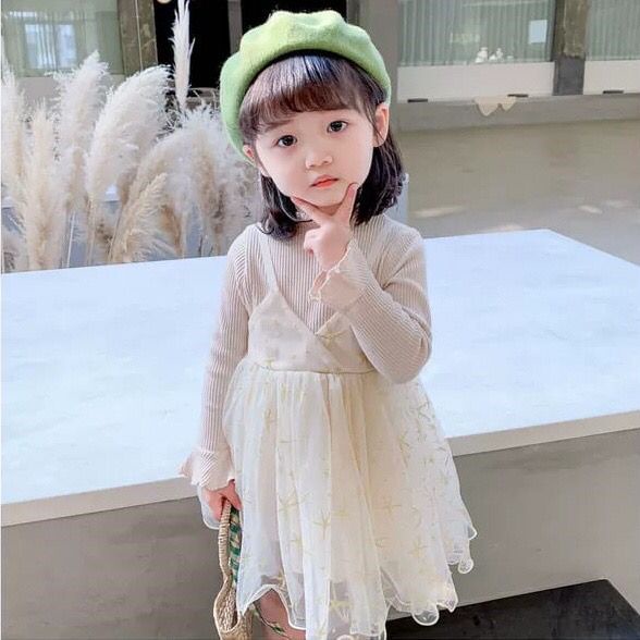 BARU! LIA006 -  Dress Korea Bayi 0-3 tahun Perempuan Fashion Terlaris Baju Pesta Pergi Jalan