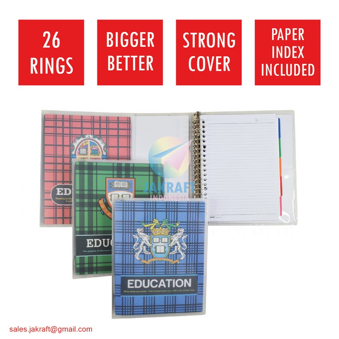 

Binder Polos - Binder Plastik - Binder Loose Leaf File Binder Note Loose Leaf B5 Lebih Besar Tebal