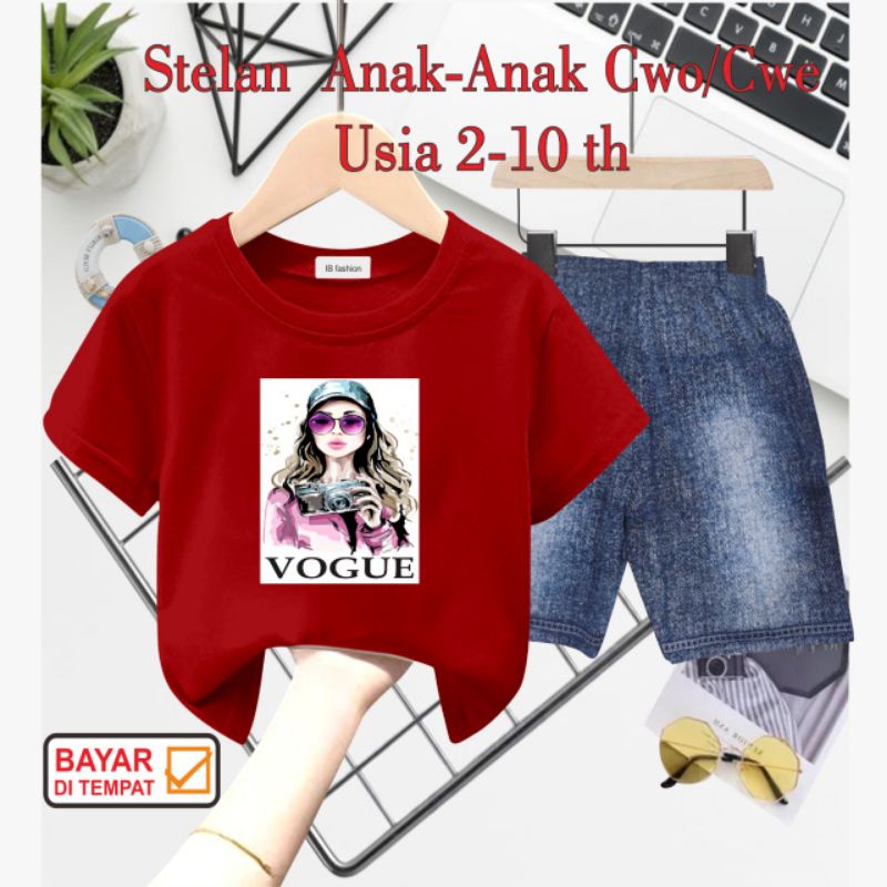 ((IB))SETELAN ANAK PEREMPUAN SEMI JEANS/V0QU3 CEWEK DIGITAL SABLON