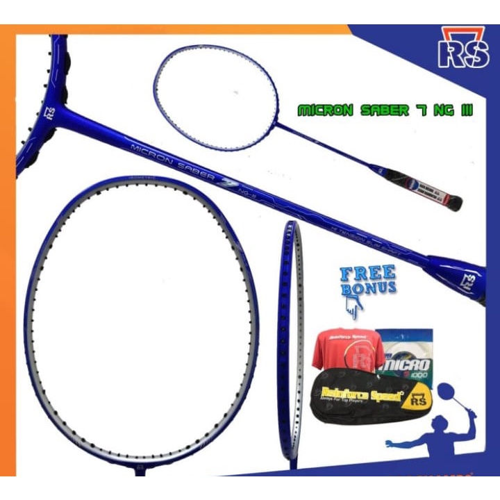 RAKET BADMINTON RS MICRON SABER 7 NG III ORIGINAL