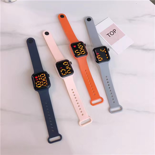 COD✅ Jam tangan karet digital LED rubber electronic fashion jam wanita pria anak watch import S1166