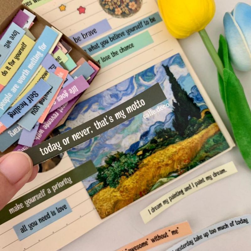 

48pcs Quote Sticker English Ver. / Stiker Scrapbook / Deco Journal Sticker Aesthetic