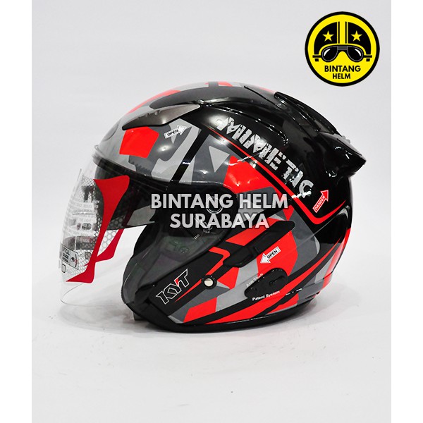 KYT Galaxy Slide Mimetic Army Red Fluo Black