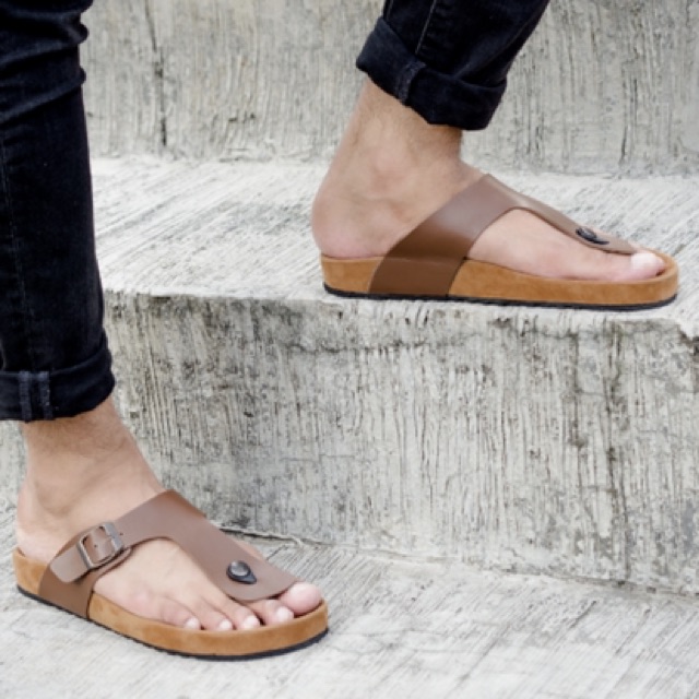 DENVER - BROWN  ( Sandal Unisex / Wanita &amp; Pria )