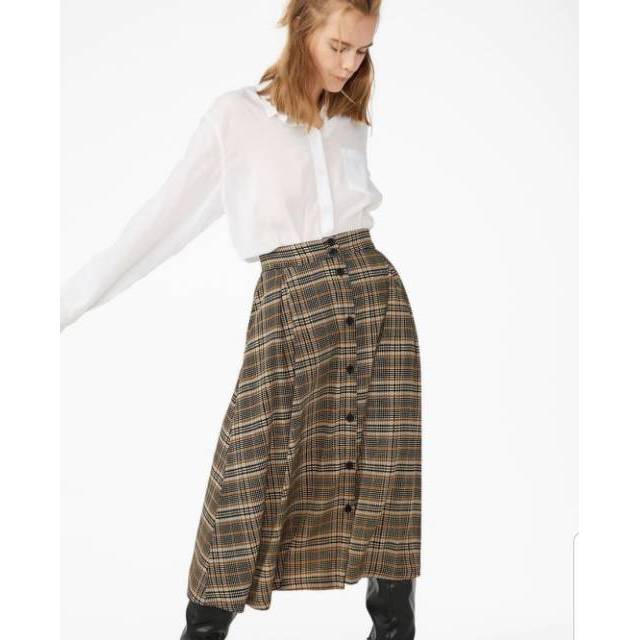 MONKI PLEATED MIDI SKIRT TERMURAH