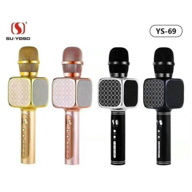 YS-69 Mic Karaoke Speaker Bluetooth Mik Karoke Microphone Nyanyi Mic YS 69 Mikrophone