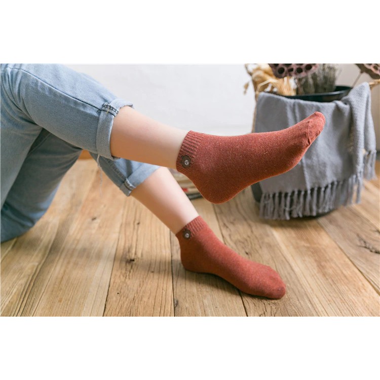 Kaos kausKaki Pendek Wanita Pria Semata Kaki Ankle Angkle Import Murah Motif cony bear flowers 431