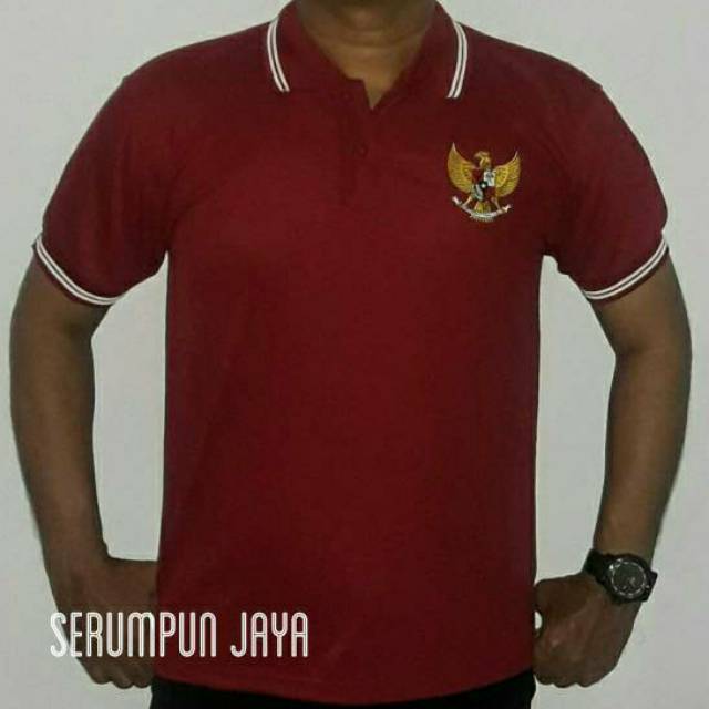 KAOS GARUDA - KAOS POLO GARUDA - POLO GARUDA MAROON - KAOS GARUDA BORDIR - KAOS PRIA - POLO PRIA
