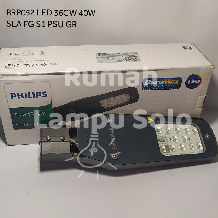 Lampu Jalan PHILIPS SmartBright LED BRP052 LED 36/CW 40W PJU Putih [WAJIB PACKING KAYU]