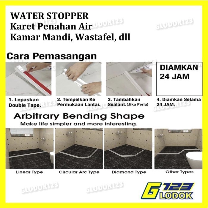 Water Stopper Bathroom Wastafel Karet Penahan Air