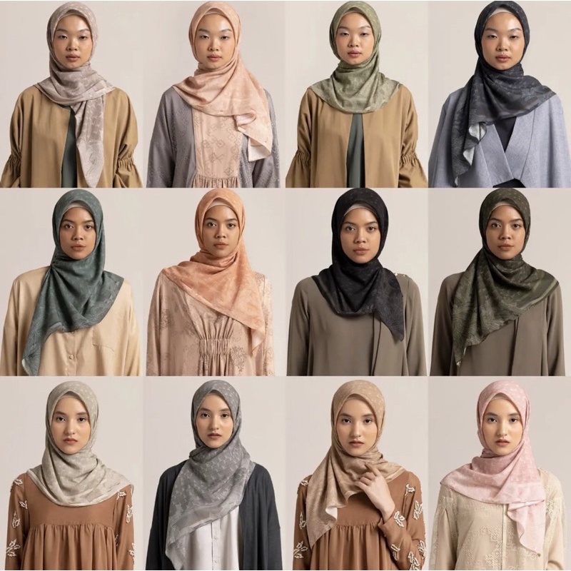 Monogram Scarf Kamiidea kami. limited hijab segiempat