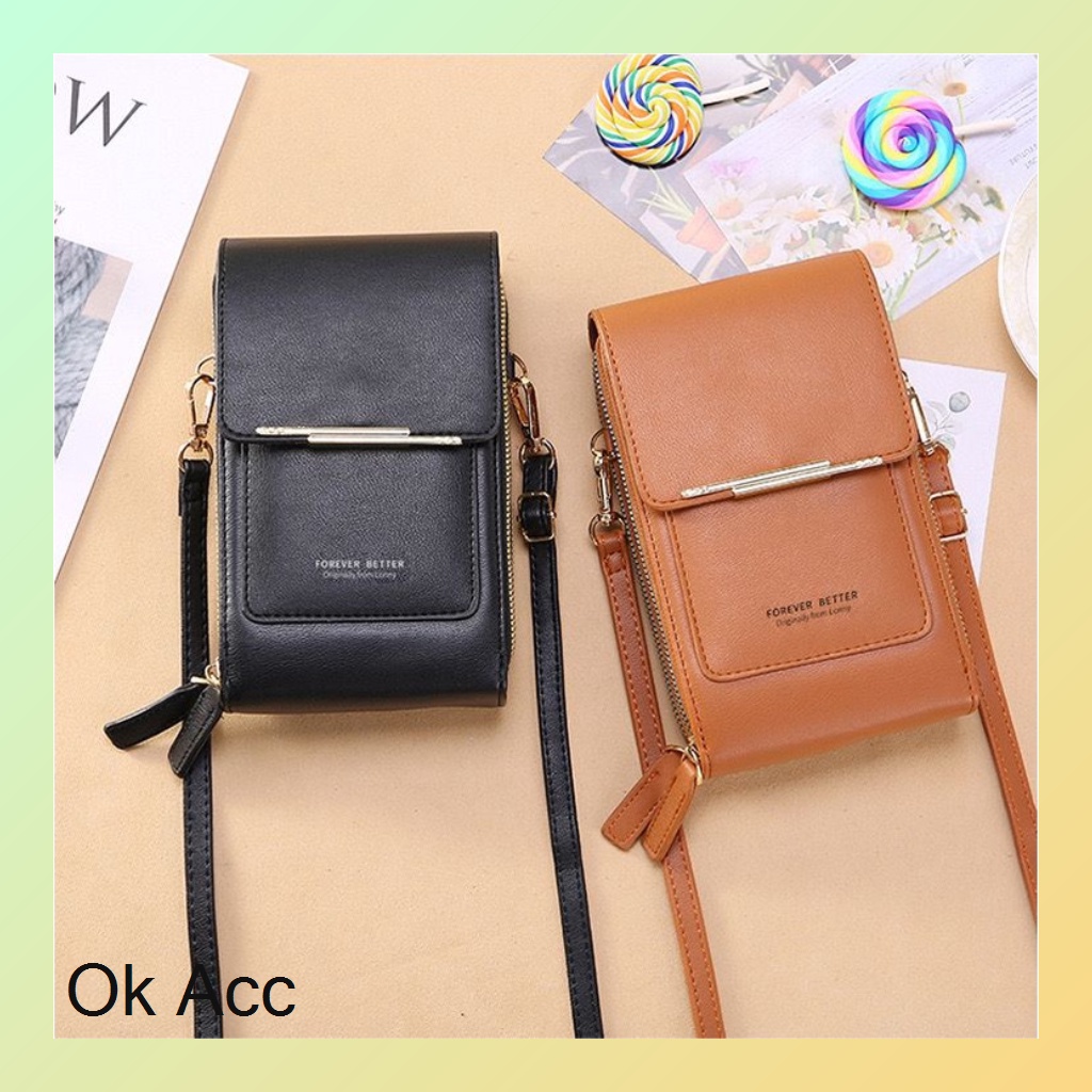 FT09 Tas bahu Kulit dompet HP wanita multifungsi Mini good quality