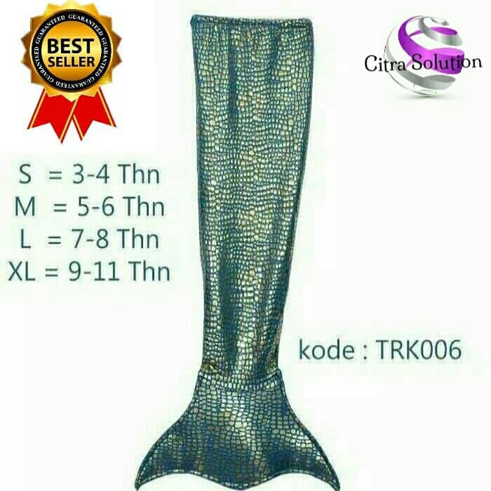 Baju putri duyung / kostum mermaid / pakaian anak ekor ikan