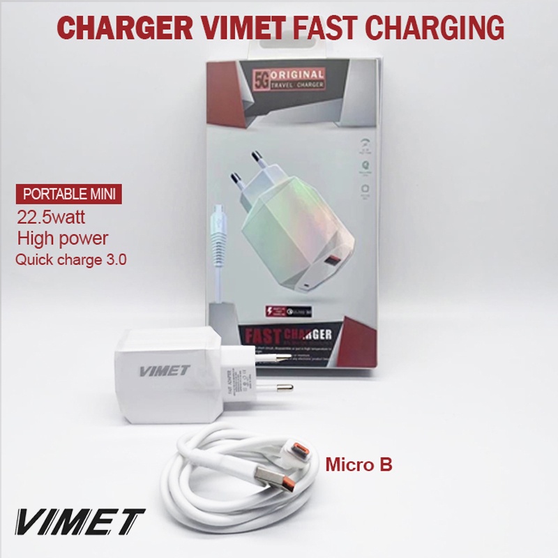 Charger VIMET Original Fast Charging Quick Charge 3.0