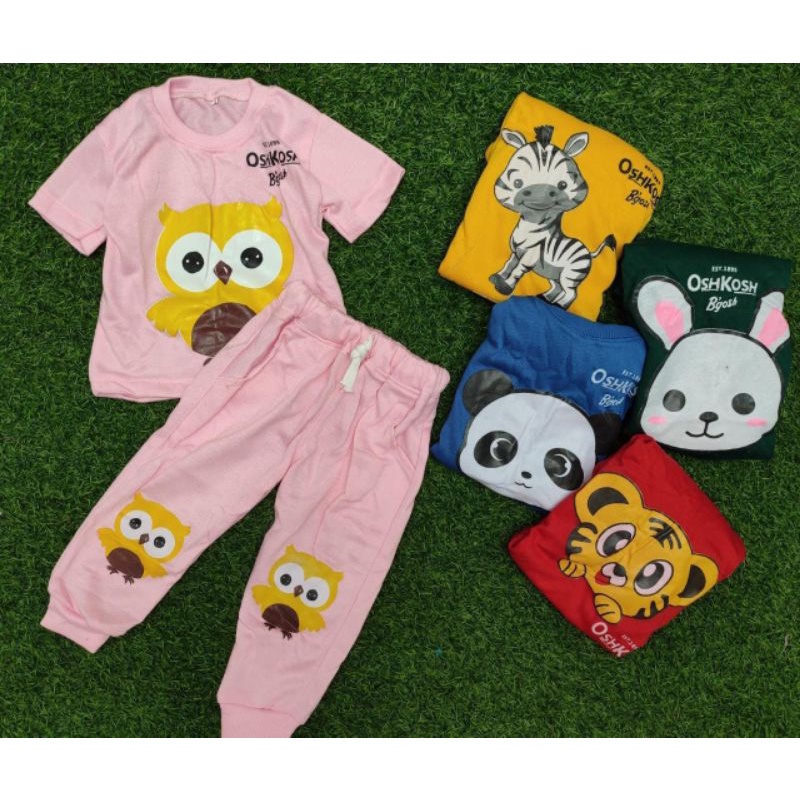 Setelan Anak 3 4 5 6 7 8 9 10 11 12 bulan - 1 2 3 4 Tahun Setelan kaos OshKosh Tali