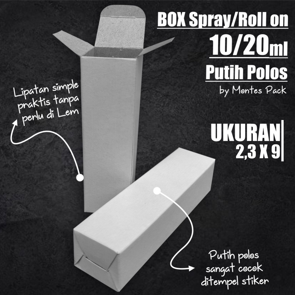 

Roll on Box POLOS / Kemasan parfum / packaging botol 10ml / Spray Box 2.3x2.3x9