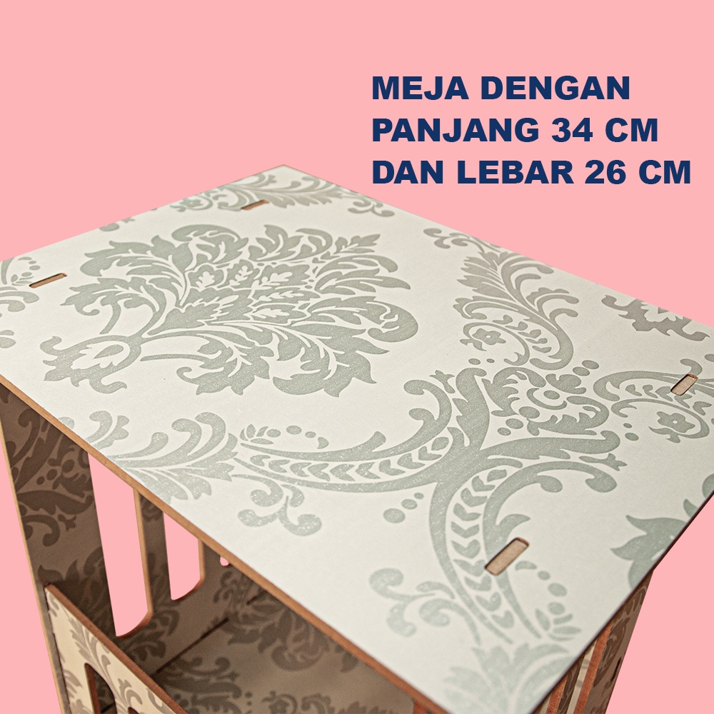 Homihomi Meja Sudut Persegi Nakas Pojok Minimalis Samping Teras Kamar Tidur Coffee Table Size Small LC012S