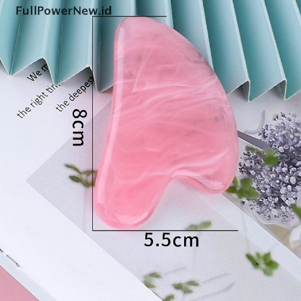 Alat Pijat Scraper Gua Sha Plate Bahan Resin Alami Untuk Wajah