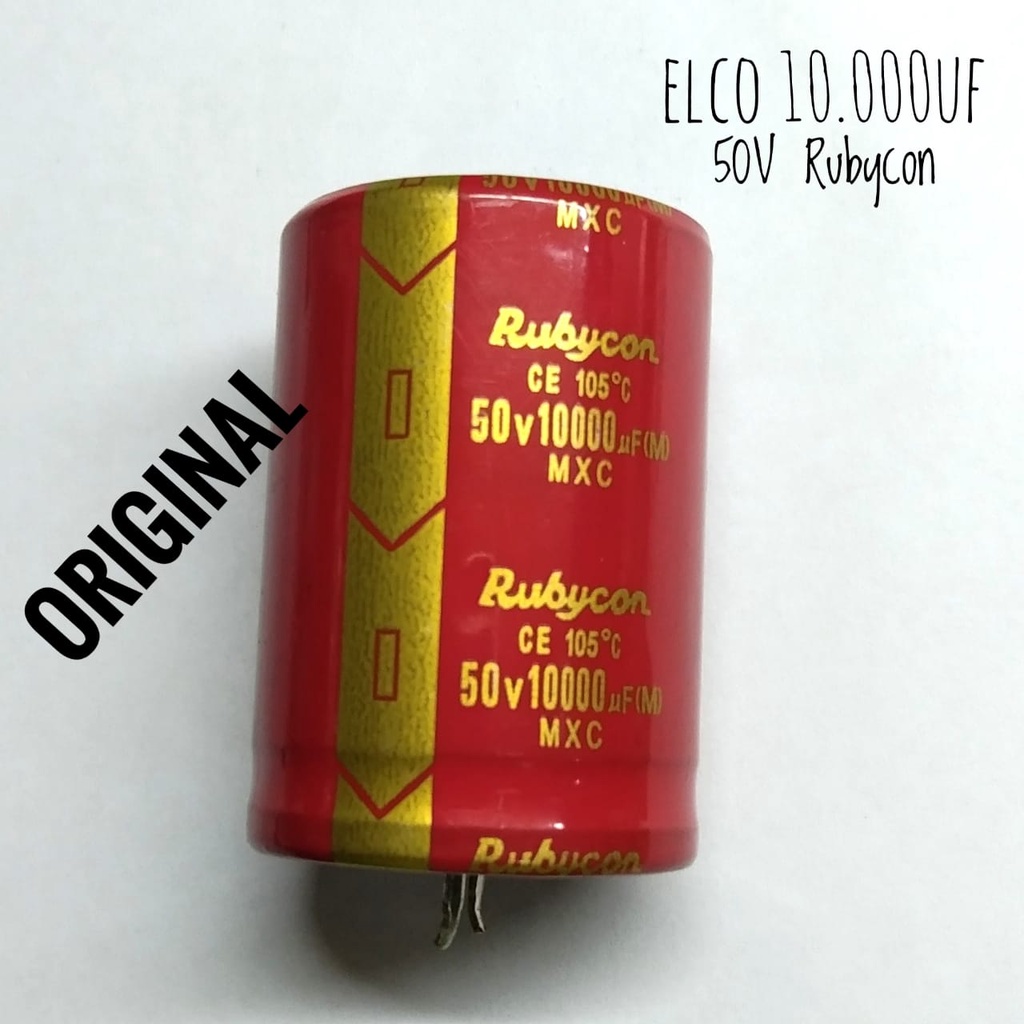 elco 10.000uf 50v rubycon merah