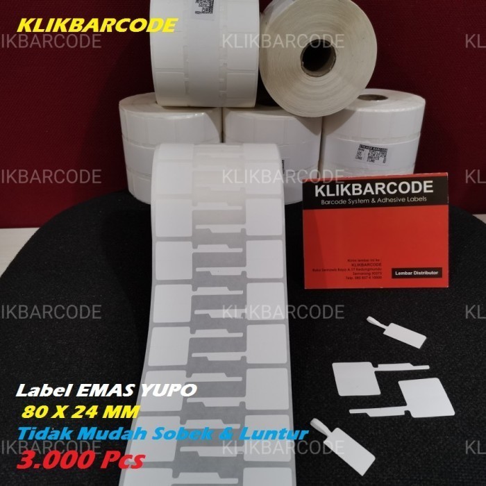 

MURAH STICKER LABEL EMAS - JEWELRY BAHAN SINTETIS YUPO 3.000 pcs