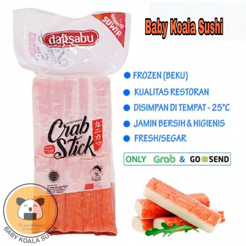 DAITSABU Crabstick Kani 500 g Halal │ Crab Stick for Kani Salad Ramen Shabu-shabu