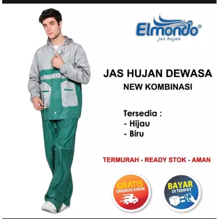 Jas hujan Deawasa Jaket Celan New Elmondo Kombinasi 905 ALL SIZE Termurah