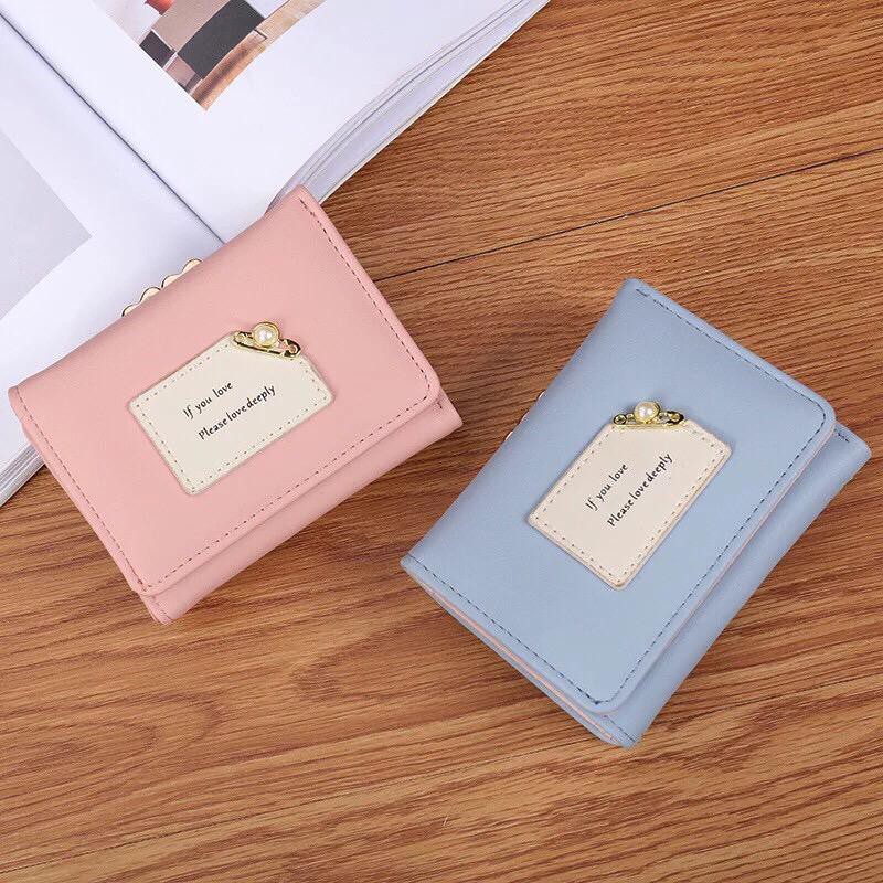 (COD) Dompet Lipat Wanita Dompet Koin Kualitas Kulit Import MALL SHOPPING